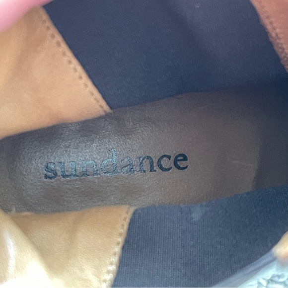 Sundance Belem Brown Metallic Gold Leather Booties Size 39 / 8 - Picture 10 of 10